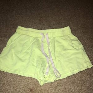 Neon yellow/green forever21 shorts